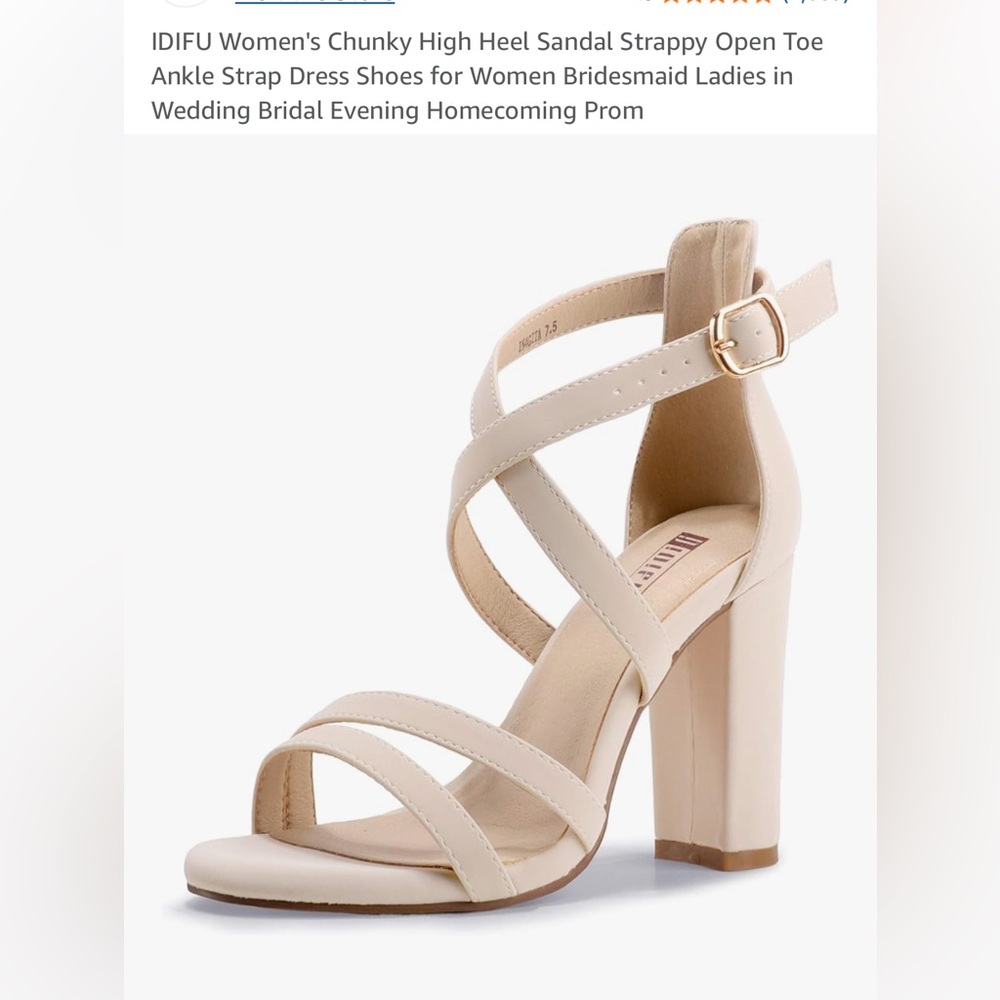 Dip Cream Strappy Heels with Stiletto